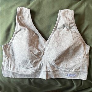 IZOD Light Gray Sports Bra